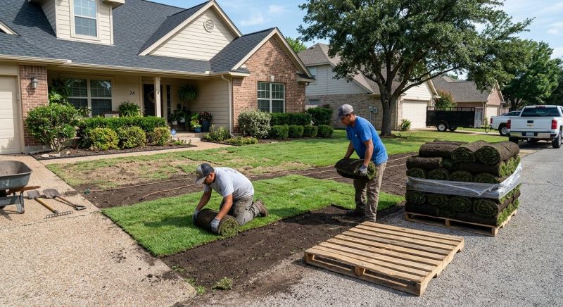 Bentgrass Sod Installation in Rockwall, TX